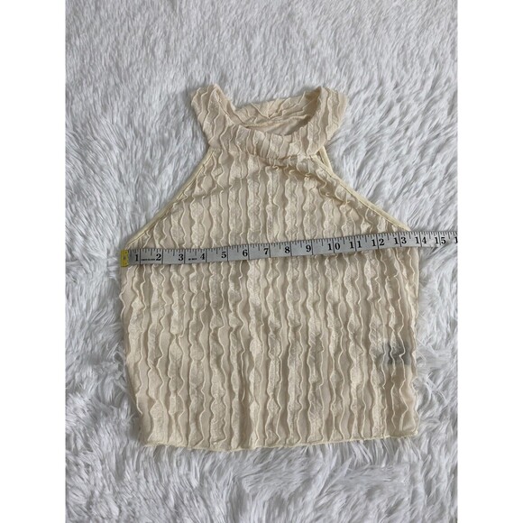 Shein Womens 2 Piece Set Mini Skirt Tank Top Beige Size S Sleeveless Outfit - Picture 7 of 13